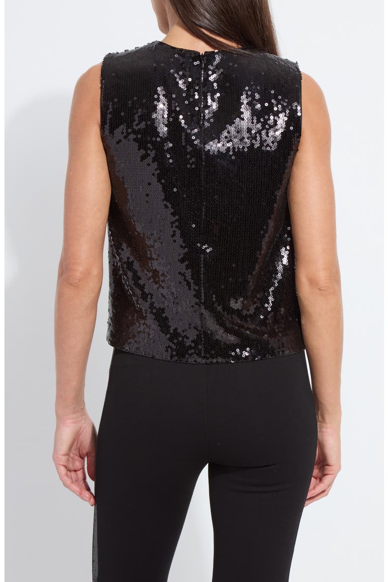 Adaline Sequin Shell Top, Alternate, color, BLACK SEQUIN