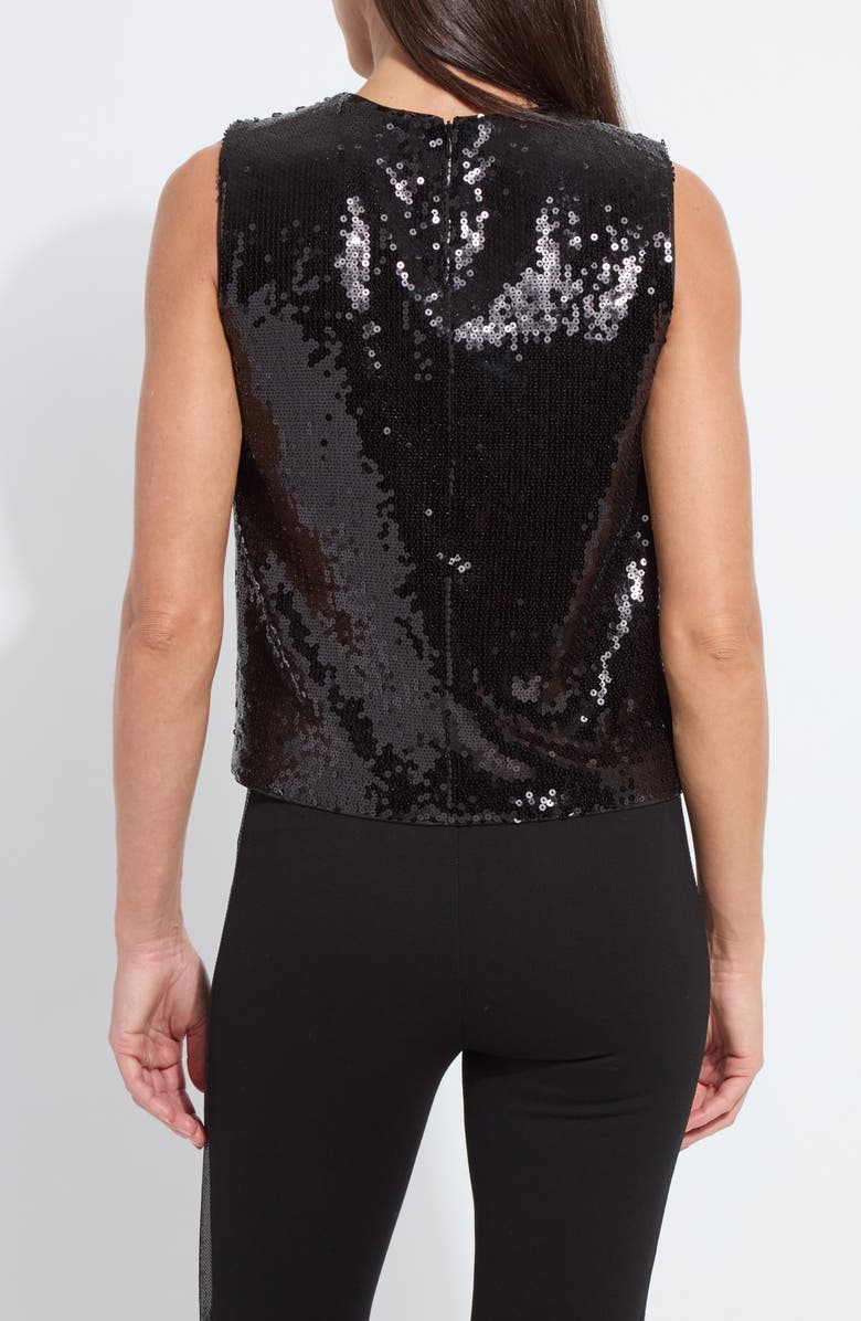 Lysse Adaline Sequin Shell Top, Alternate, color, Black Sequin