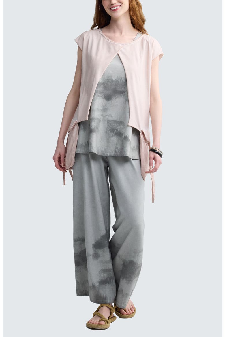 Elowyn Garment-Dyed Boxy Blouse, Alternate, color, Rose Quartz