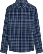 Scotch & Soda Lightweight Plaid Cotton Flannel Button-Up Shirt