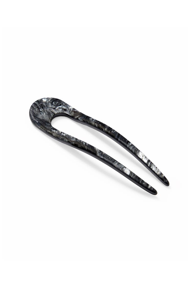 French Hair Pin, Alternate, color, Obsidian