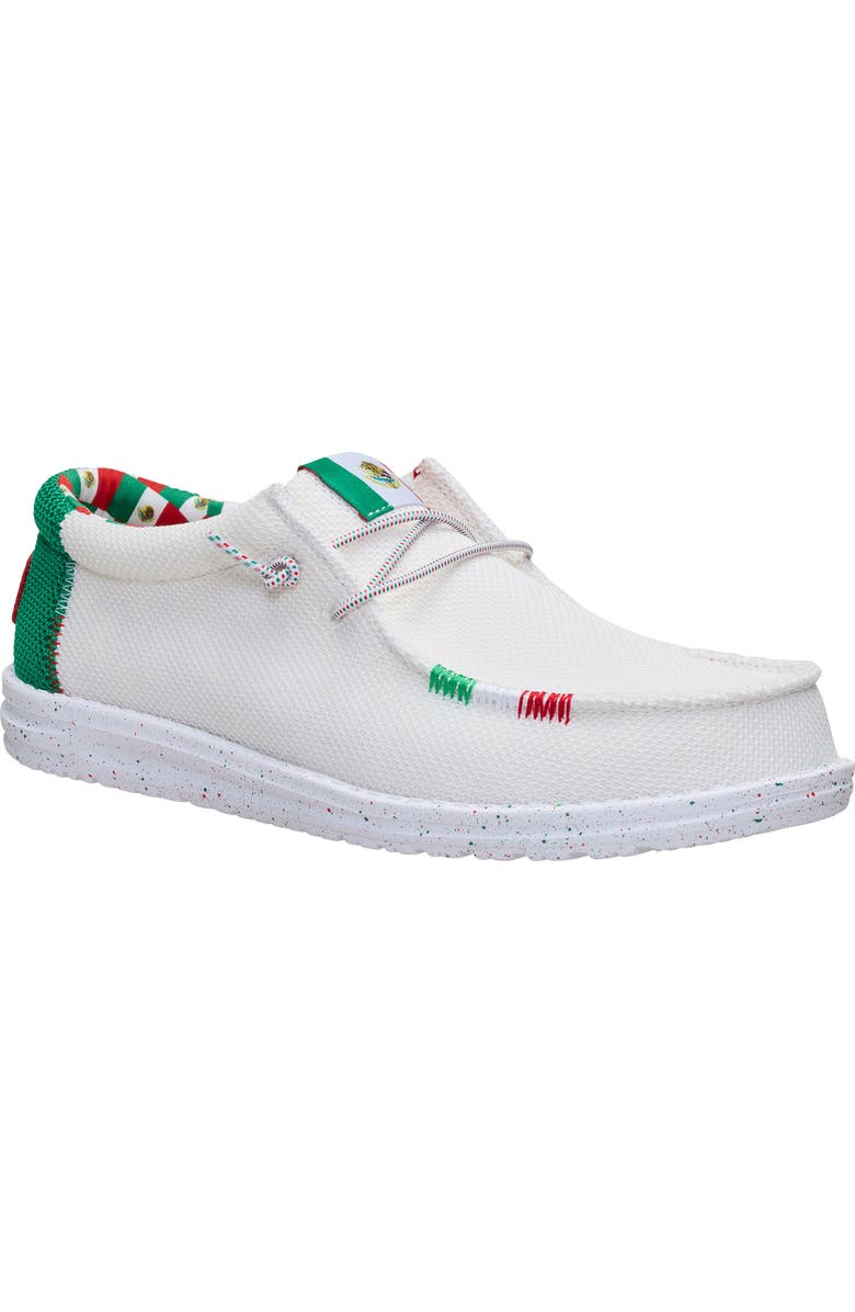 Hey Dude Wally Lace-Up Shoe, Main, color, White