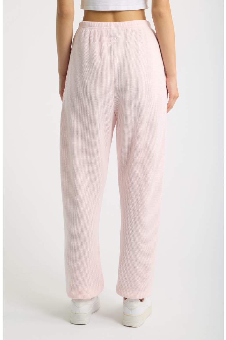Kimmy Waffle Knit Jogger Sweatpants, Alternate, color, PALE PINK