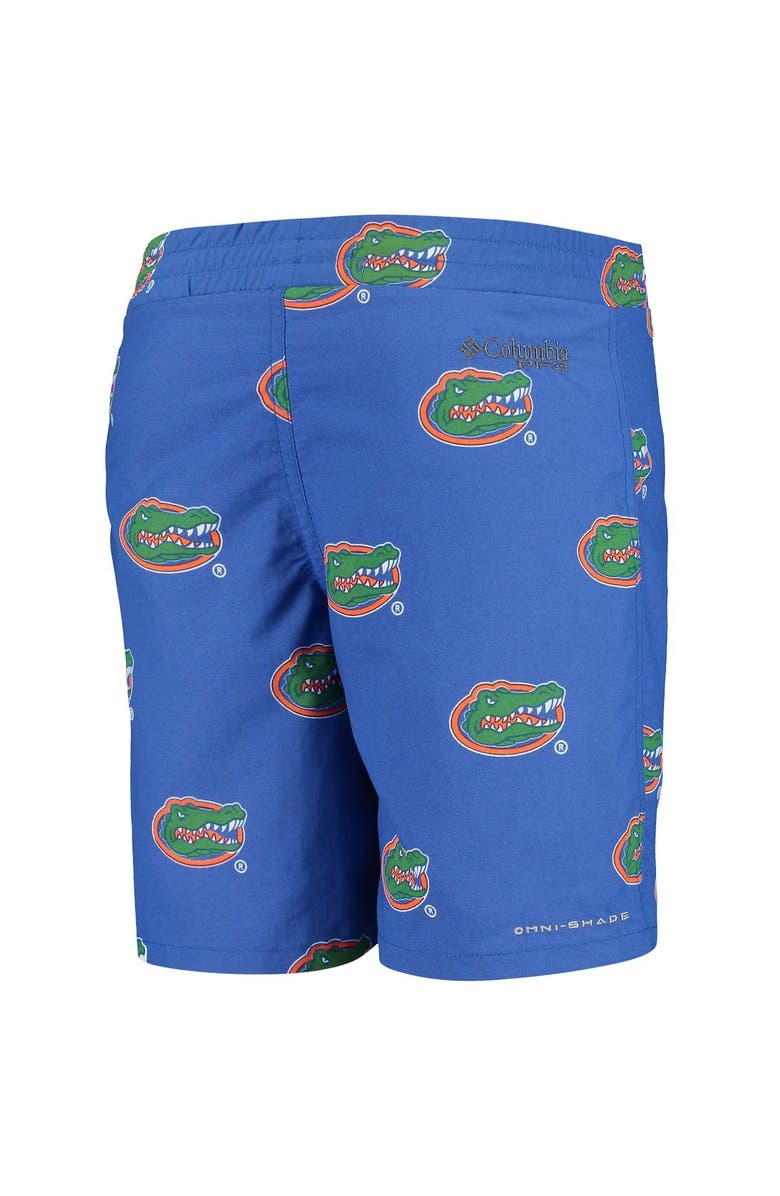 Columbia Youth Columbia Royal Florida Gators Backcast Printed Omni-Shade Shorts, Alternate, color, 