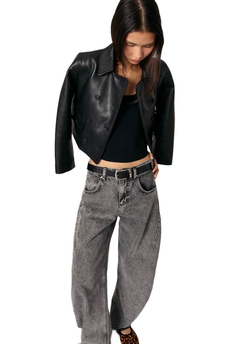 Oversized balloon jean, Alternate, color, Grey