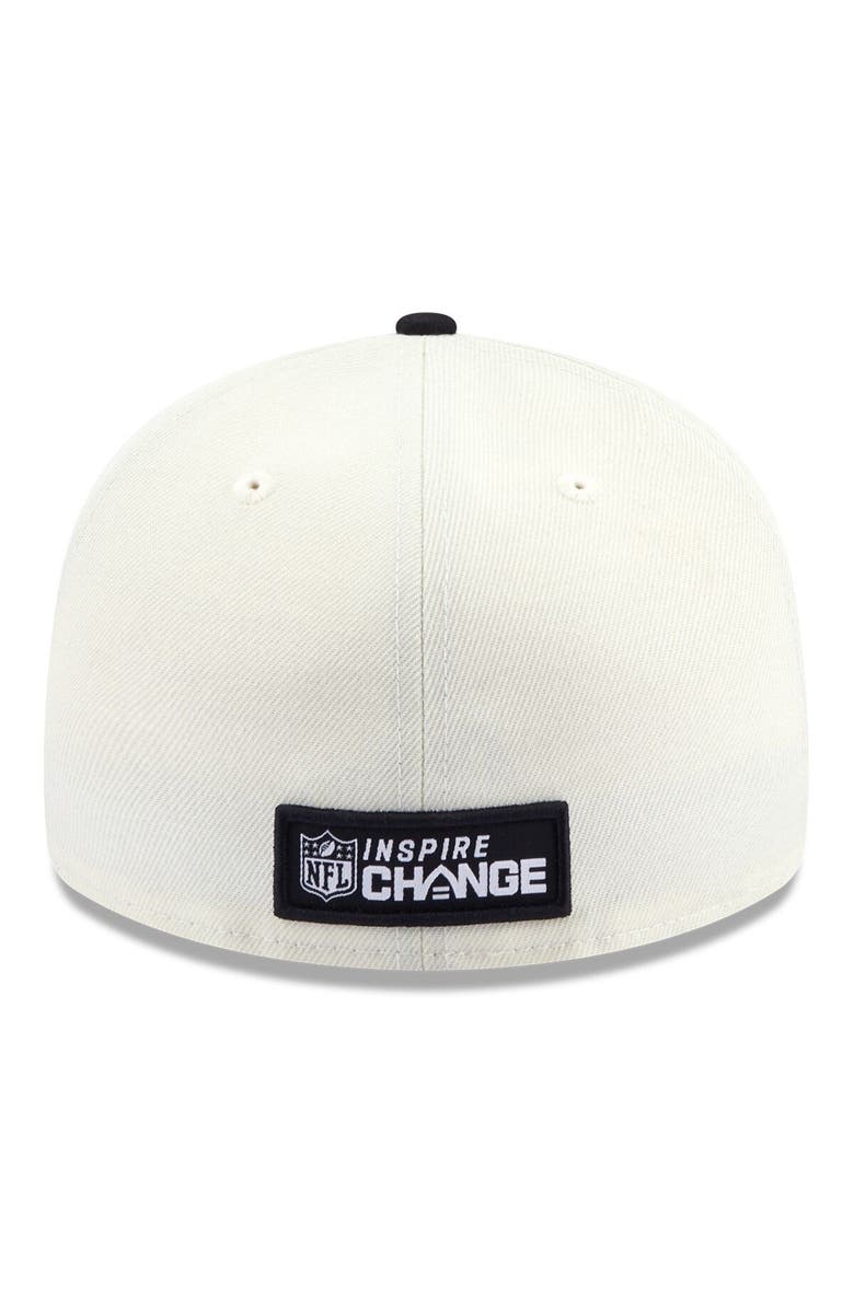 New Era Men's New Era Cream/Black Los Angeles Rams 2022 Inspire Change  59FIFTY Low Profile Fitted Hat, Alternate, color, 