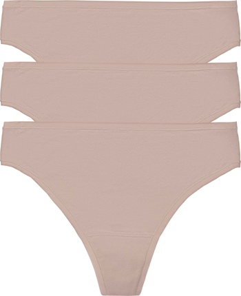 Natori Bliss Bare Cotton Thong 3-Pack | Nordstrom