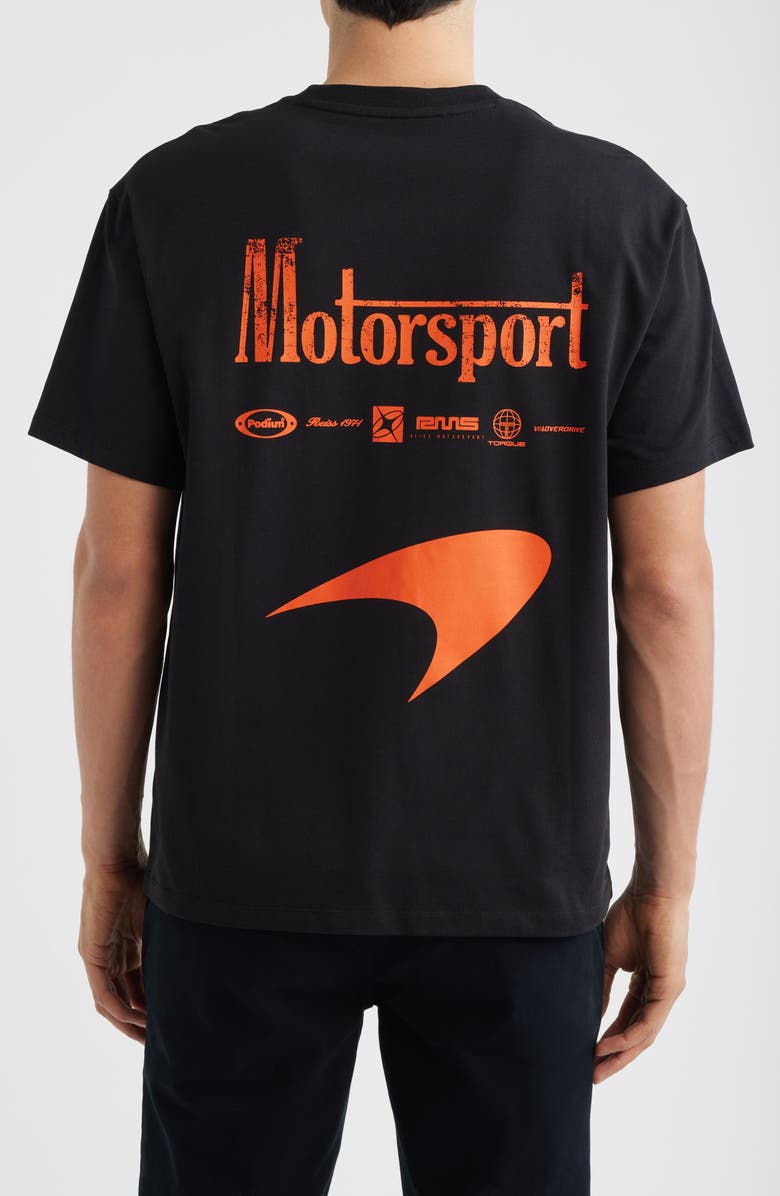 Reiss x McLaren Cotton T-Shirt, Alternate, color, Black