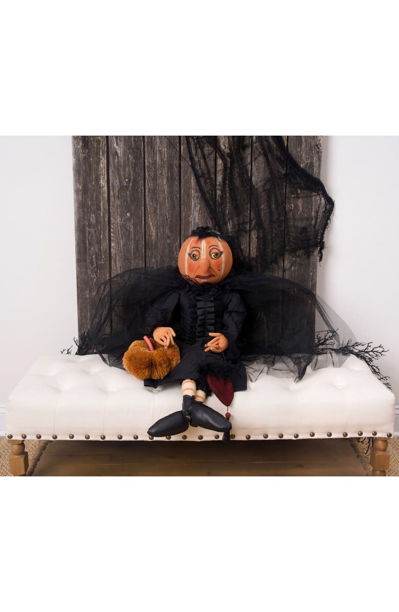 Gallerie II Quintessa Pumpkin Witch Halloween Art Doll Figurine, Alternate, color, Black