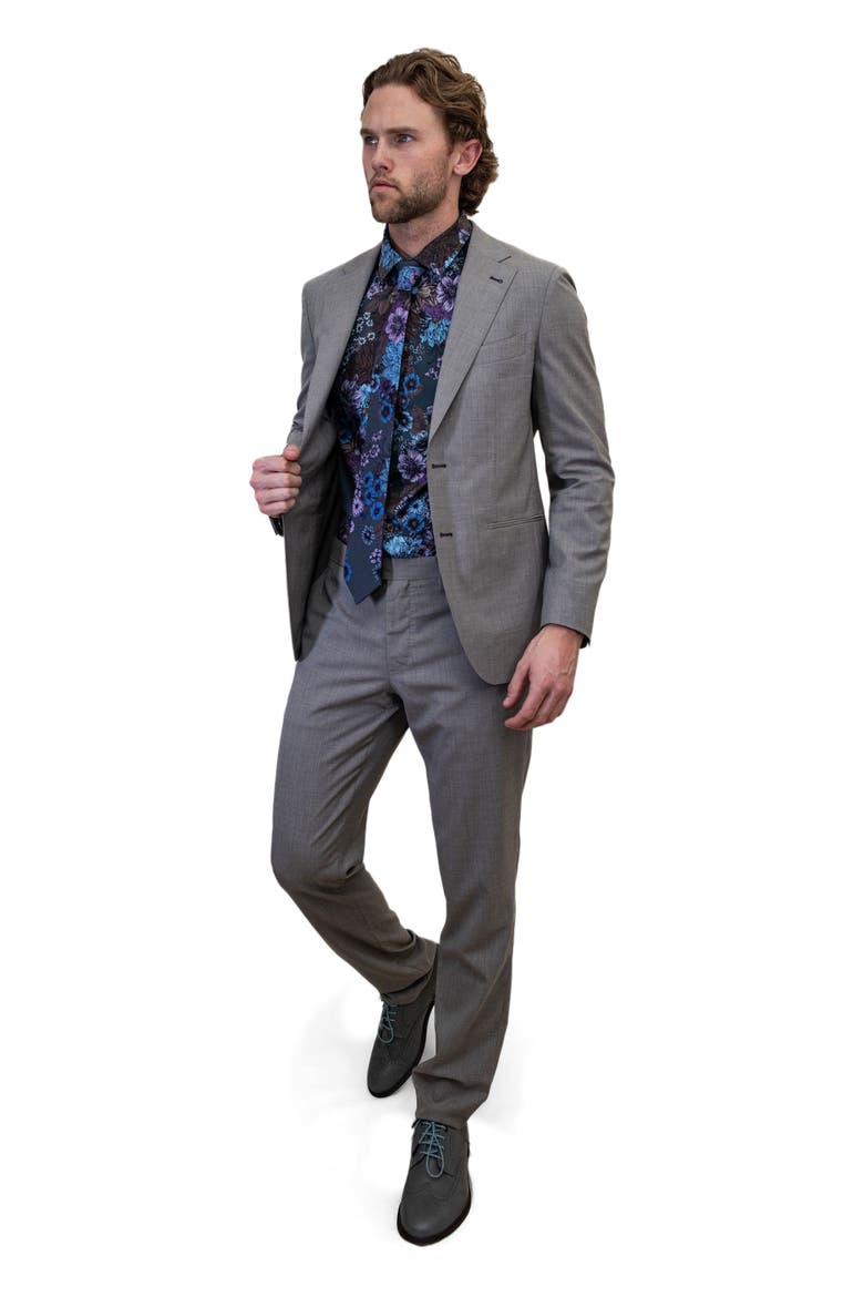 Nicoli Button-Up Shirt, Main, color, Marco Floral Charcoal