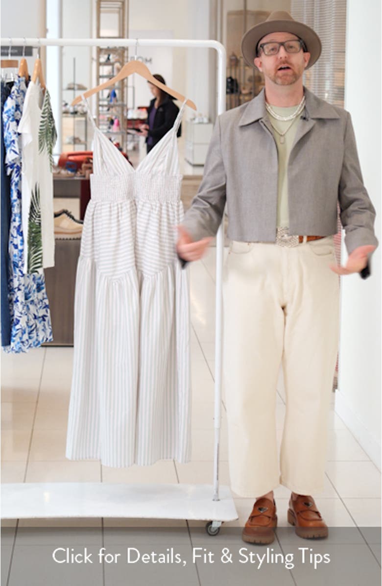 Haisley Stripe Cotton Blend Dress, sales video thumbnail