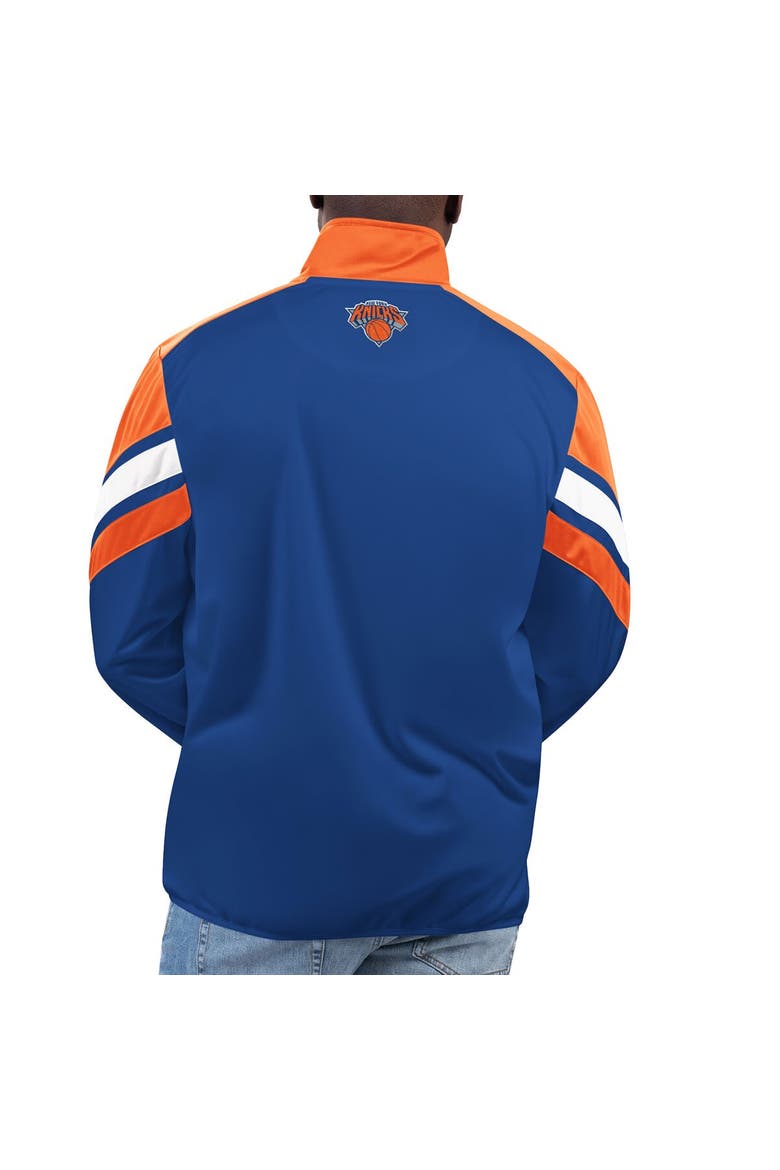 Men's G-III Sports by Carl Banks Royal New York Knicks Game Ball Full-Zip Track Jacket, Alternate, color, Royal