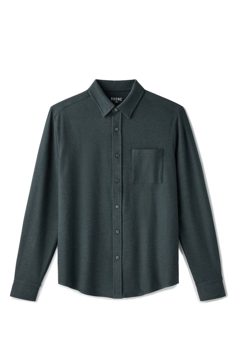 Rhone WFH Knit Button-Up Shirt, Alternate, color, Pine Gray