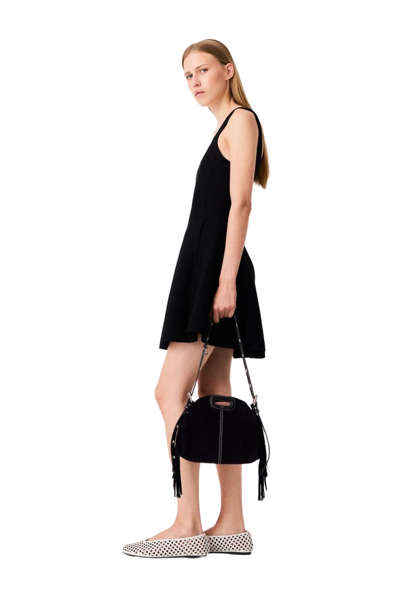 Short 2-in-1 effect dress, Alternate, color, Black