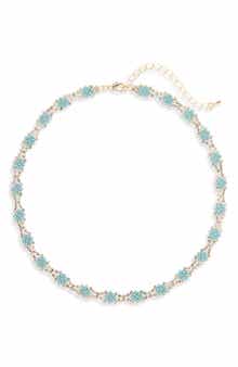 Tasha Crystal & Faux Turquoise Necklace