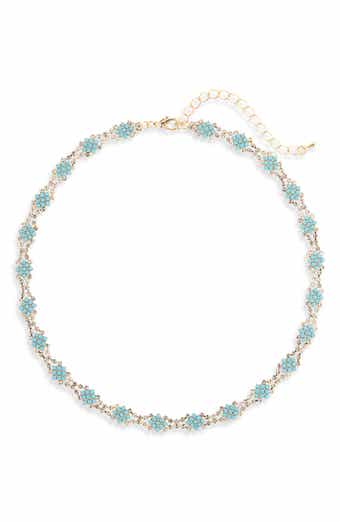 Tasha Crystal & Faux Turquoise Necklace