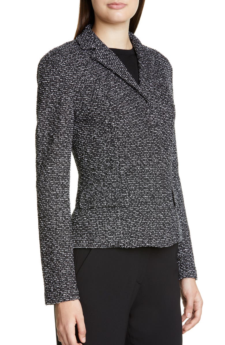 St. John Collection Textured Wool Blend Bouclé Jacket, Alternate, color, 