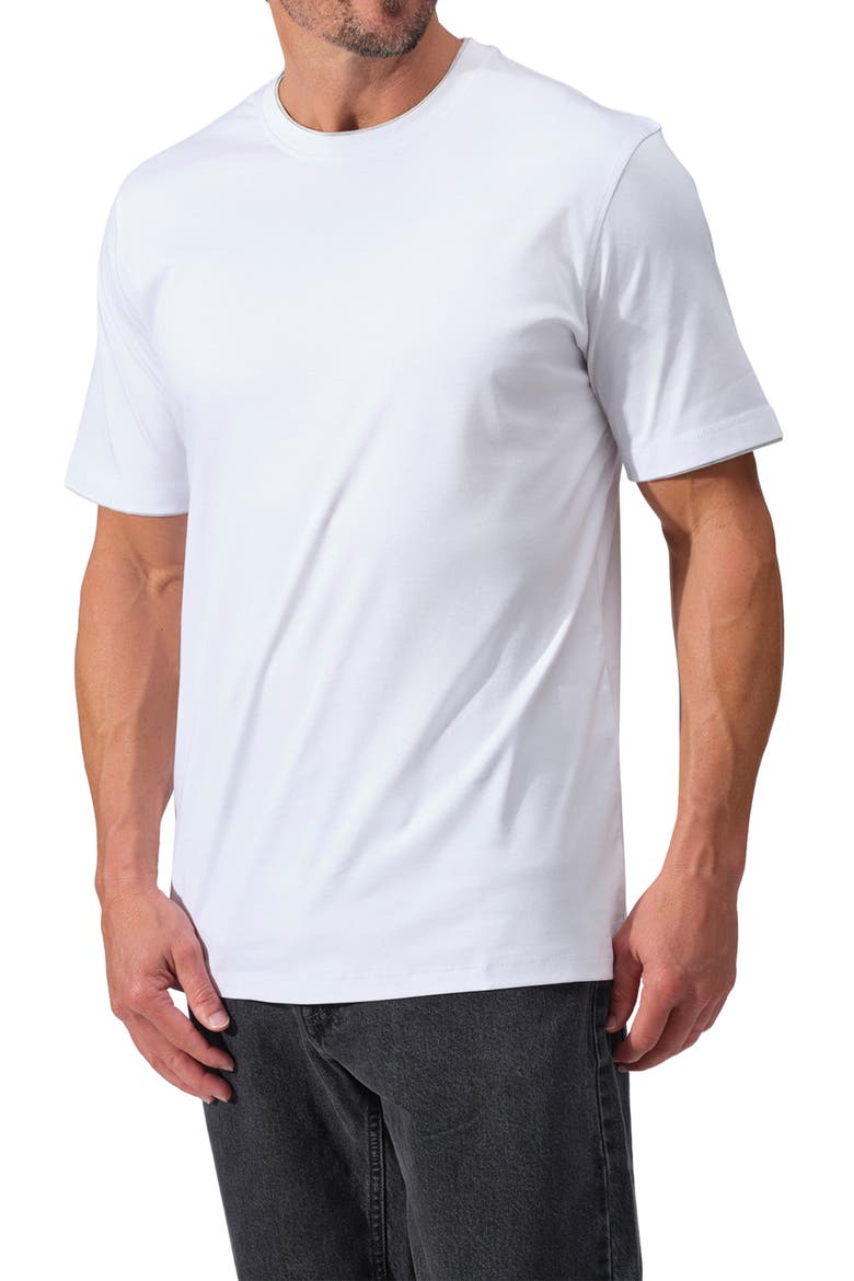 Faux Layering T-Shirt, Main, color, WHITE
