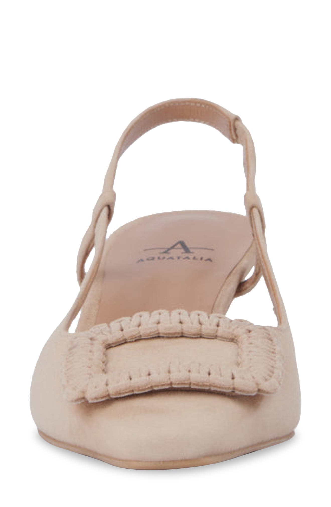 Aquatalia Arabella Kitten Heel Weatherproof Slingback Pump, Alternate, color, Almond