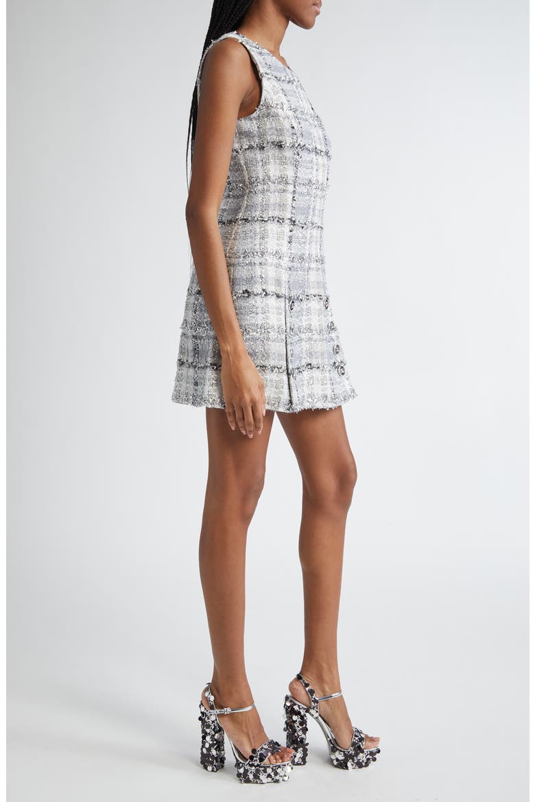 Raschel Check Shimmer Tweed Minidress, Alternate, color, QUADRI-CHECK-TARTAN