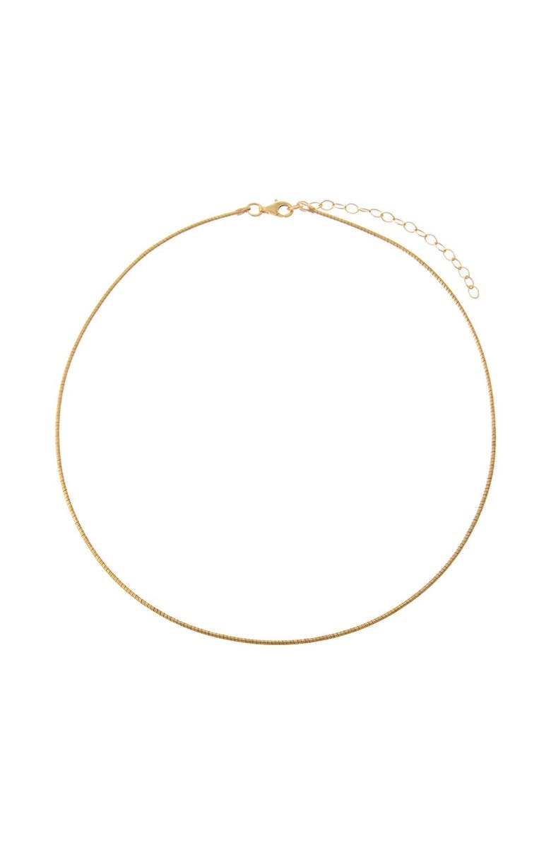 BY ADINA EDEN Solid Omega Chain Necklace, Alternate, color, Gold