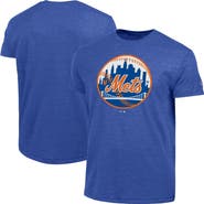 Champion Men's Champion Royal New York Mets Cooperstown Logo Tri-Blend T-Shirt