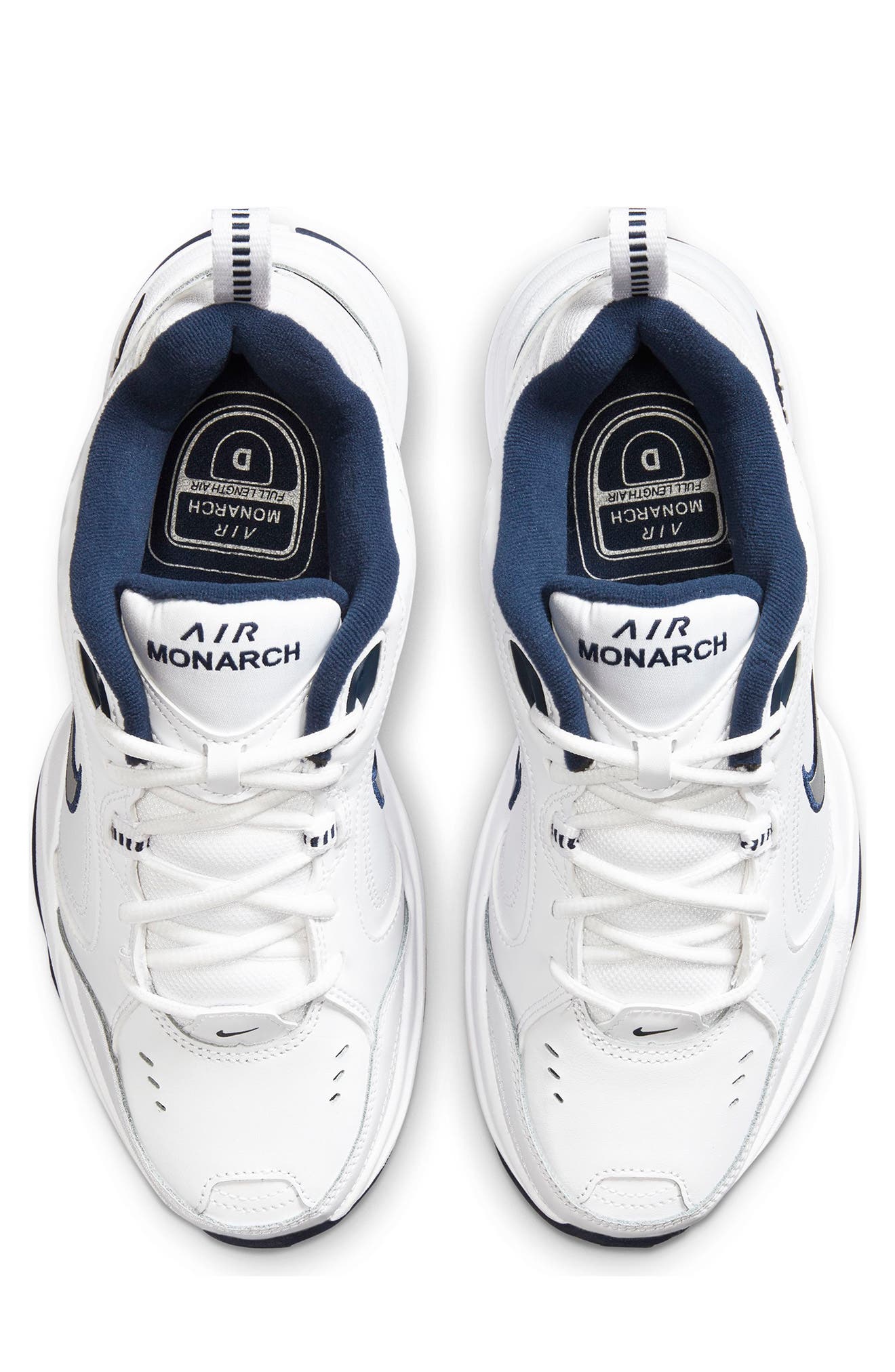 Nike Air Monarch IV Training Sneaker, Alternate, color, White/ Metallic Silver