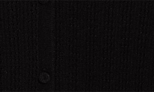 Cece Button Front Sweater In Black
