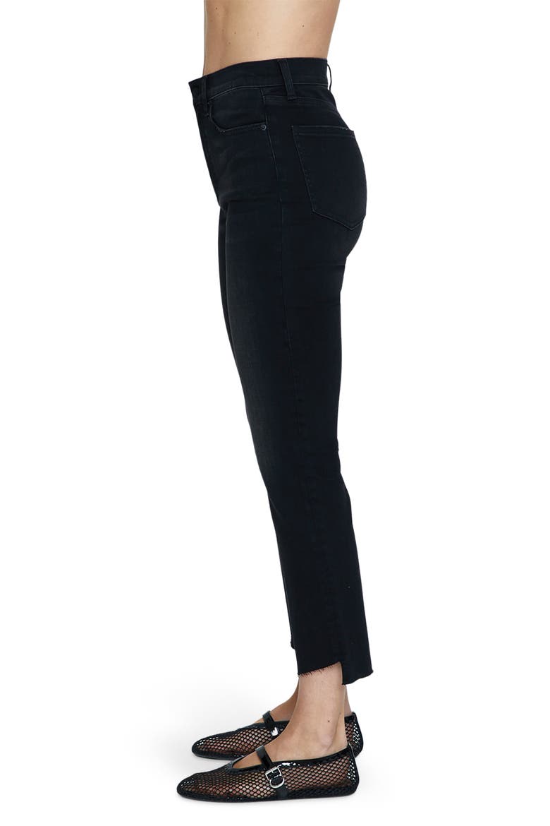 Lennon Raw Hem High Waist Crop Bootcut Jeans, Alternate, color, VINTAGE BLACK