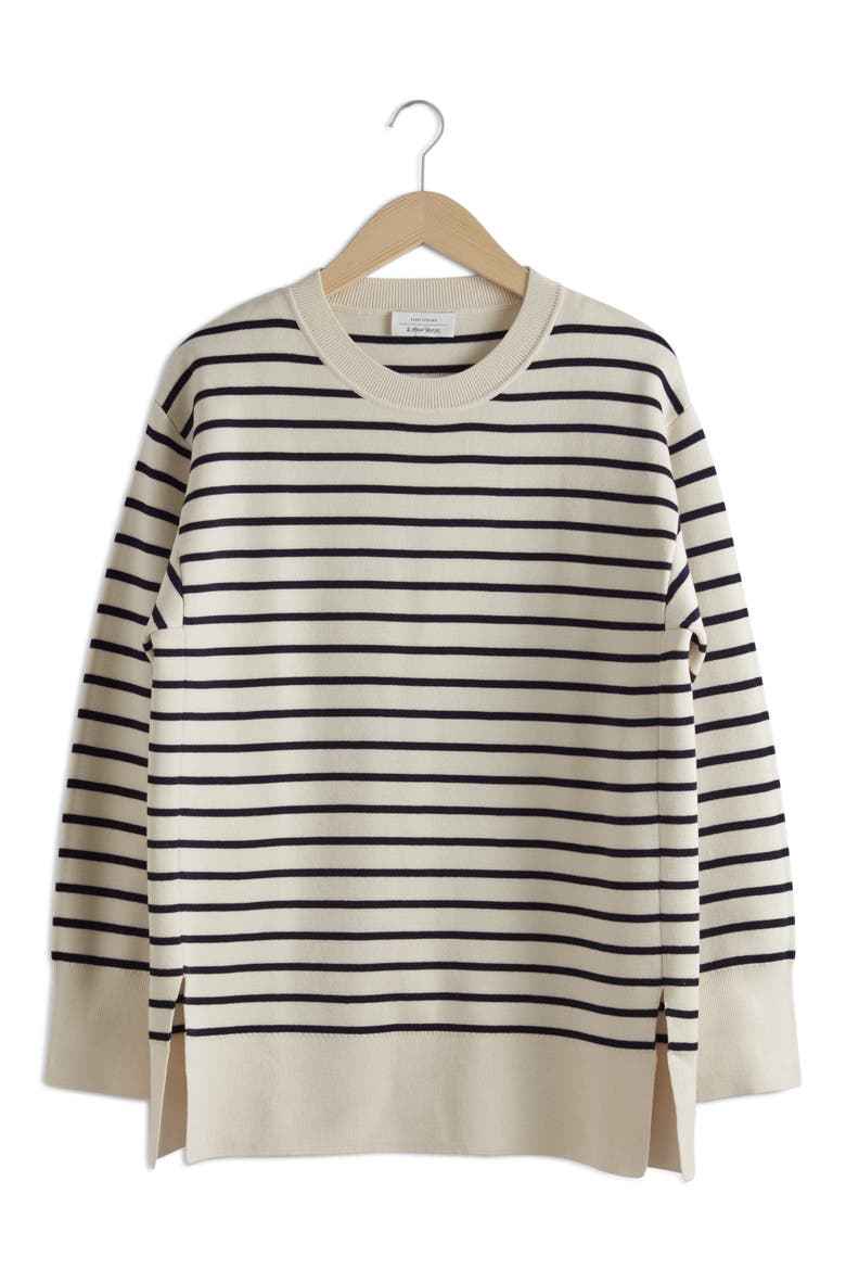 Stripe Sweater, Alternate, color, WHITE DUSTY LIGHT
