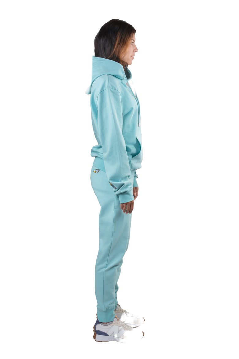 Unisex Cotton Sweatsuit, Alternate, color, Sea Foam