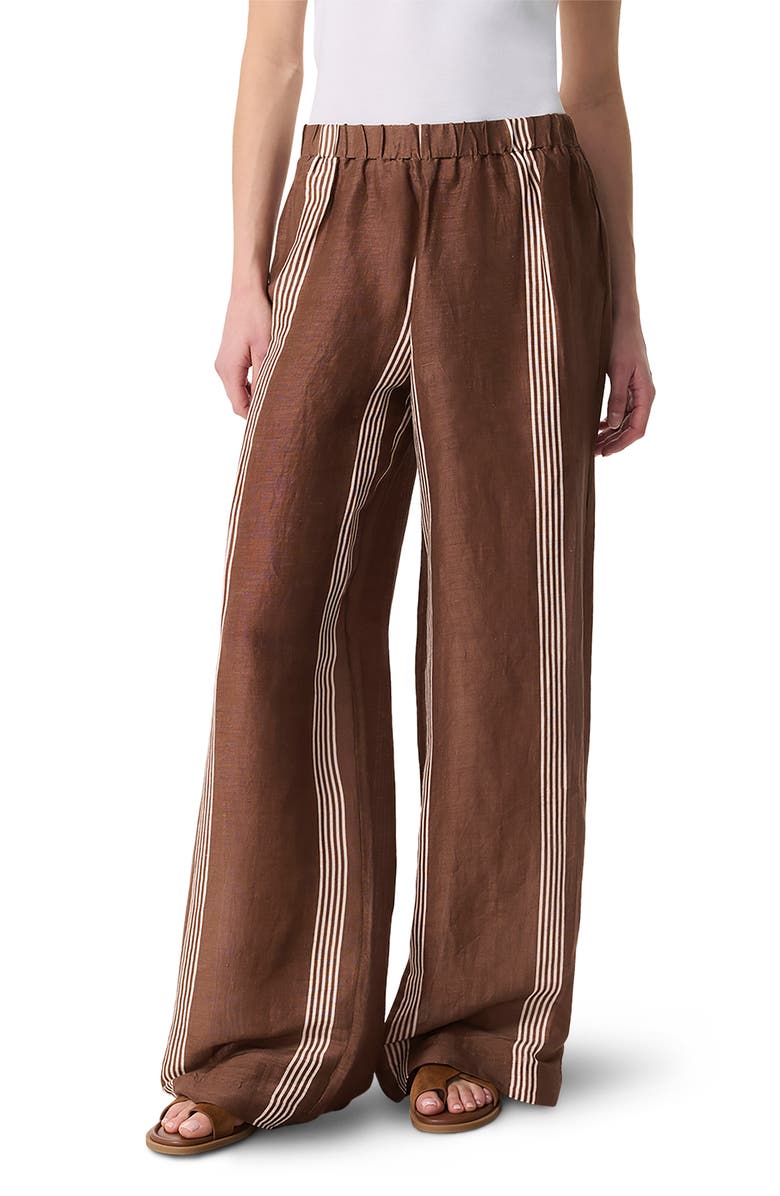 rag & bone Olivia Stripe Linen & Silk Pants, Main, color,