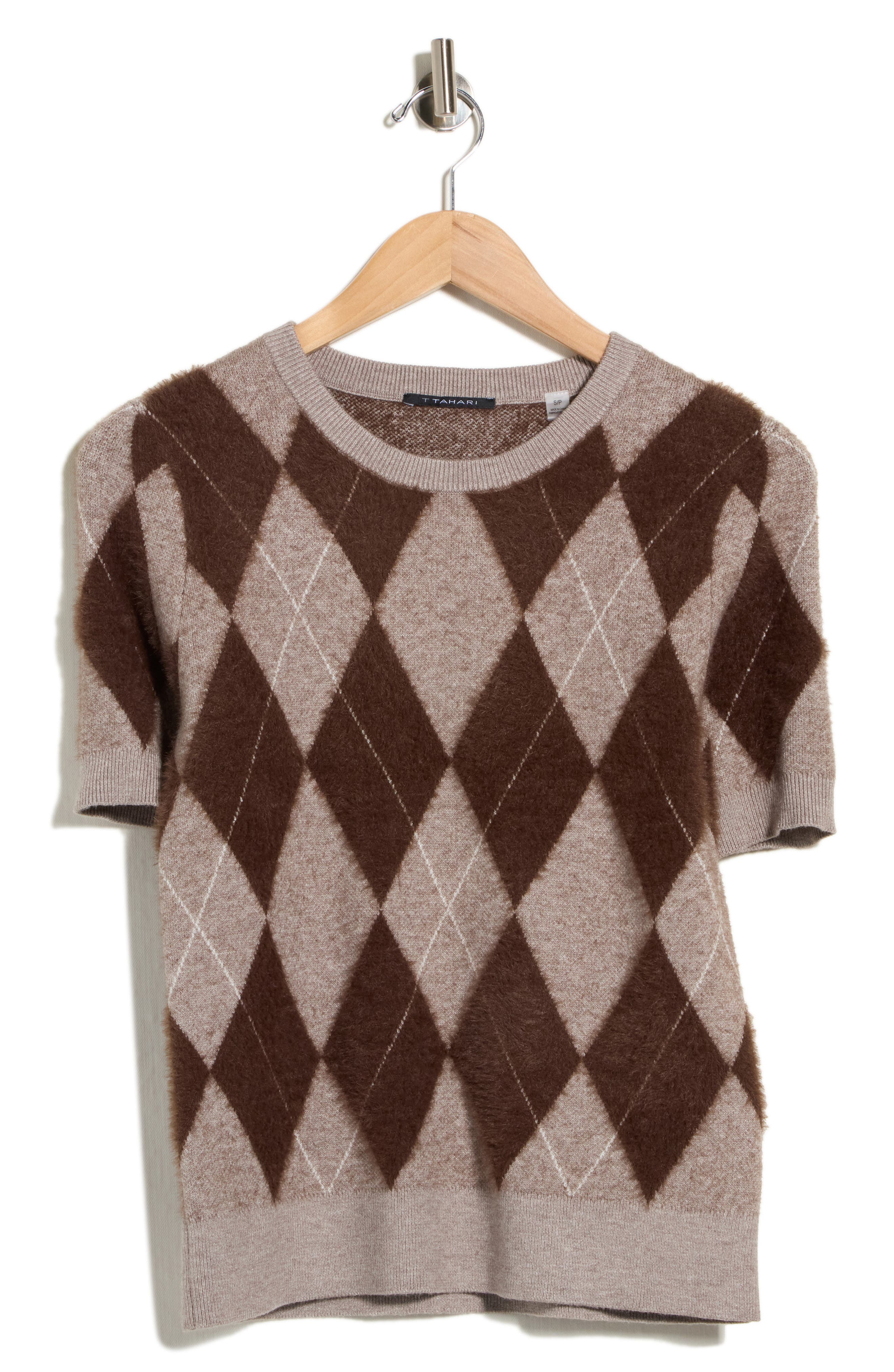 Eyelash Knit Short Sleeve Sweater
