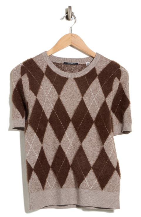 Eyelash Knit Short Sleeve Sweater