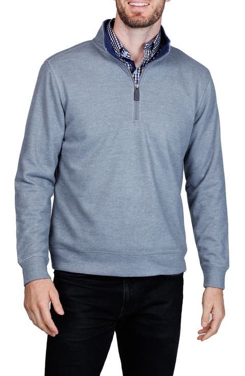 Cotton French Terry Quarter Zip Pullover