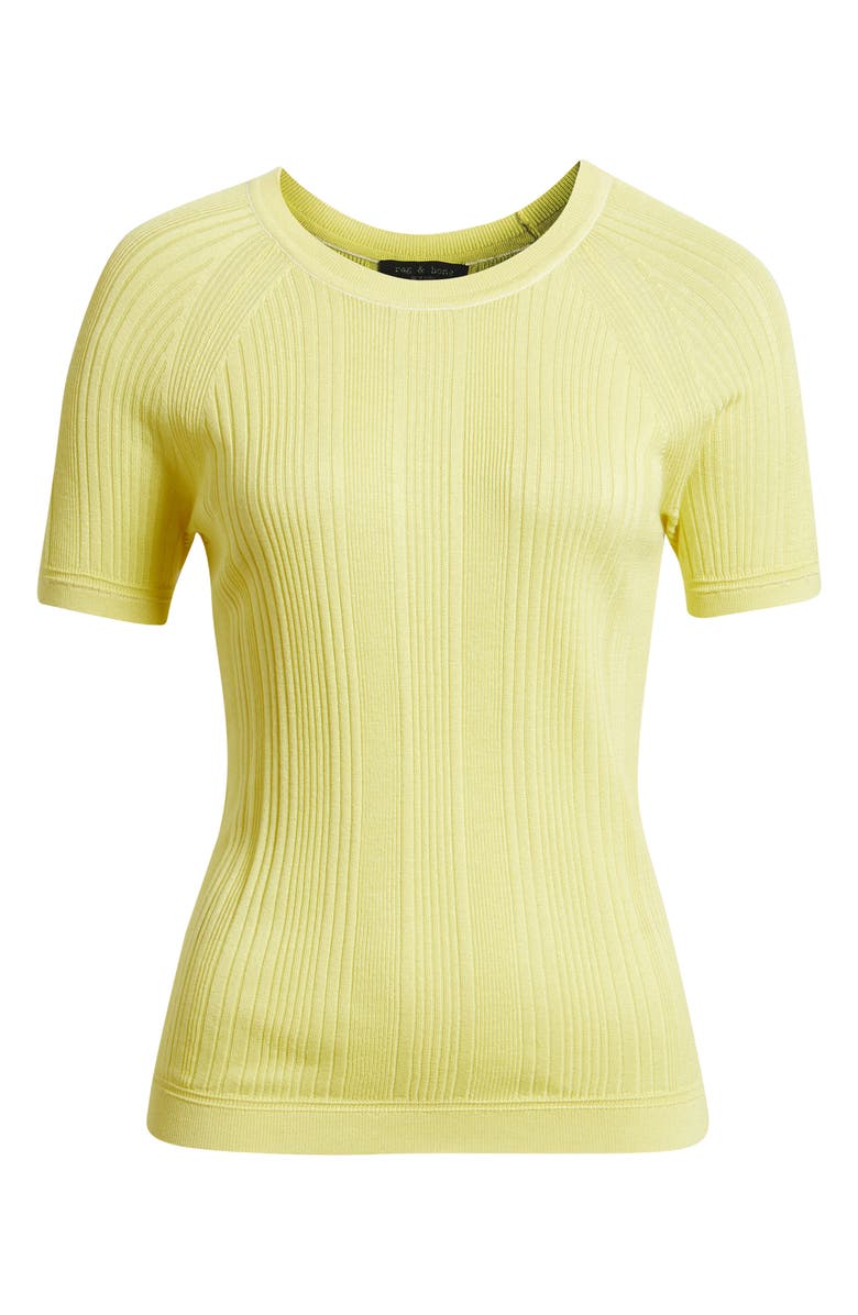 rag & bone Teresa Rib T-Shirt, Alternate, color, Endive