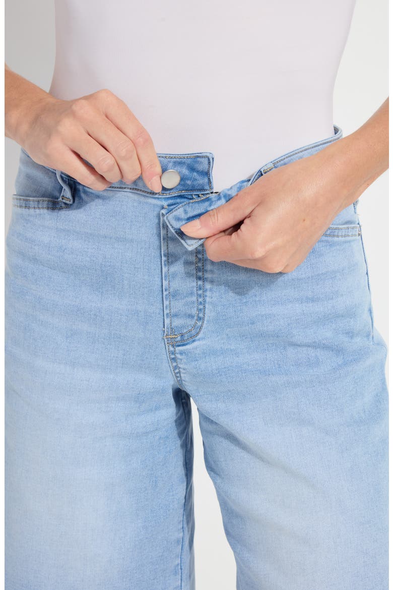 Lennon Denim Pull-On Bermuda Shorts, Alternate, color, BLEACHED BLUE