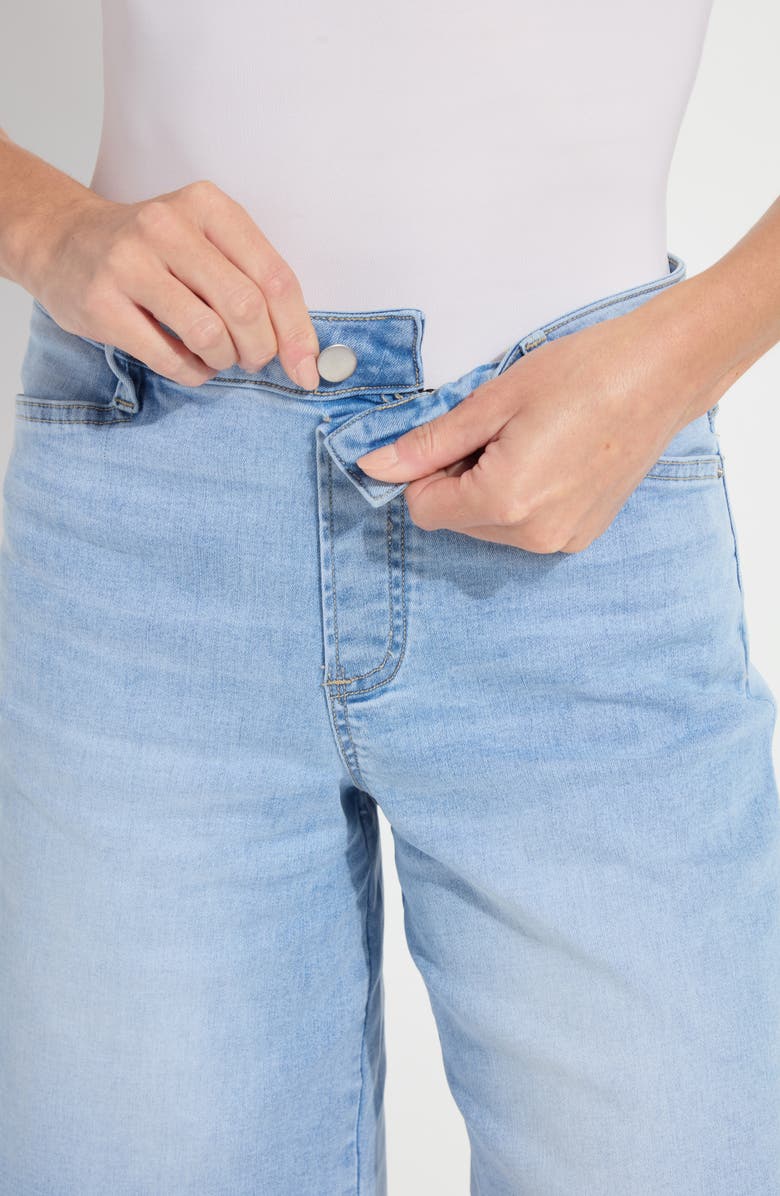 Lysse Lennon Denim Pull-On Bermuda Shorts, Alternate, color, Bleached Blue