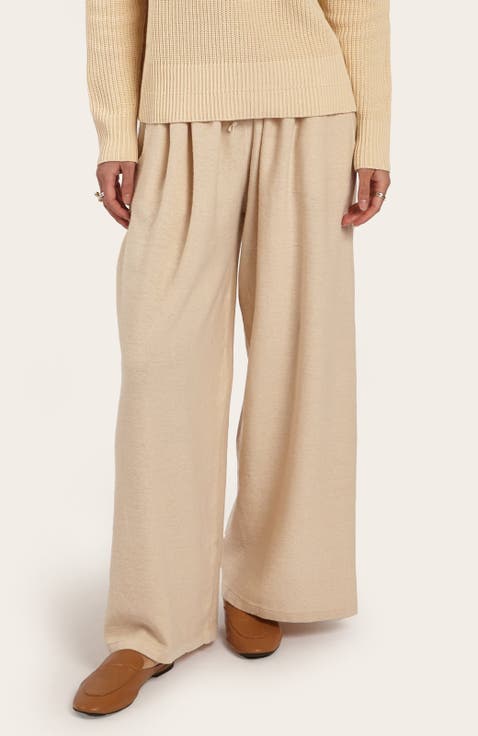 Women's Ivory Wide-Leg Pants | Nordstrom