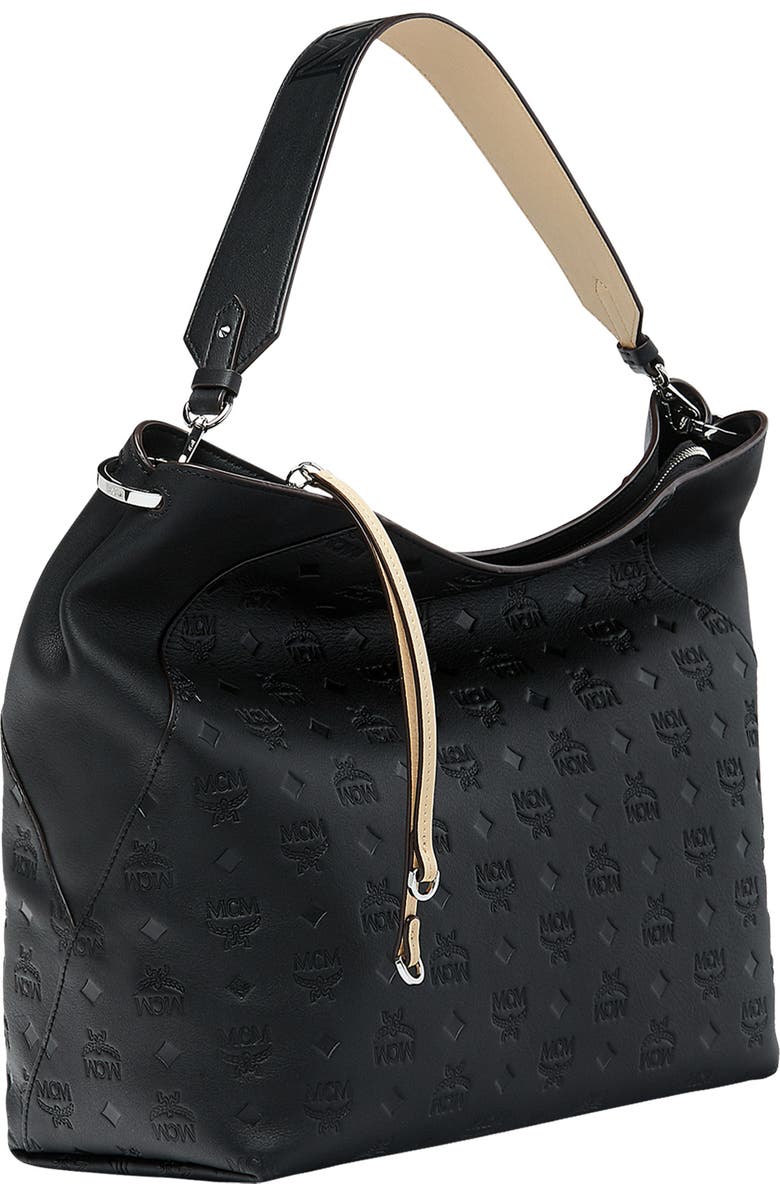 MCM Large Klara Monogram Leather Hobo, Alternate, color,