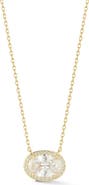 GLAZE JEWELRY Oval Cubic Zirconia Pendant Necklace
