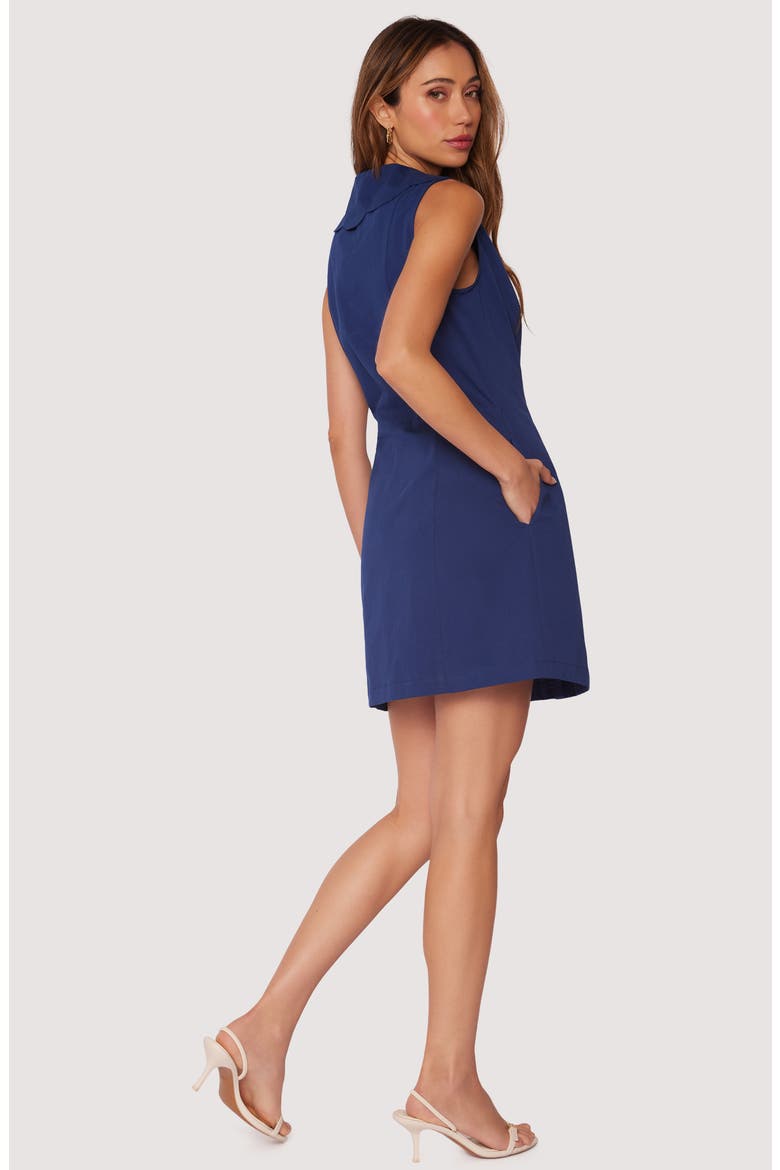 Maritime Melody Sleeveless Minidress, Alternate, color, NAVY