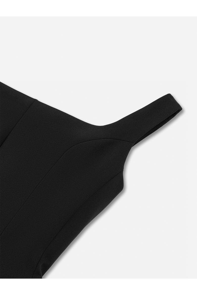 Boned Square Neck Peplum Bustier Top, Alternate, color, Black