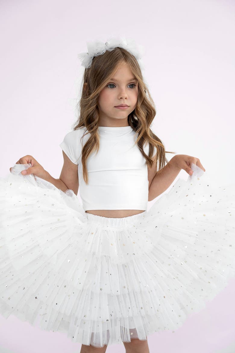 Moon Tutu Skirt, Alternate, color, To Moon White
