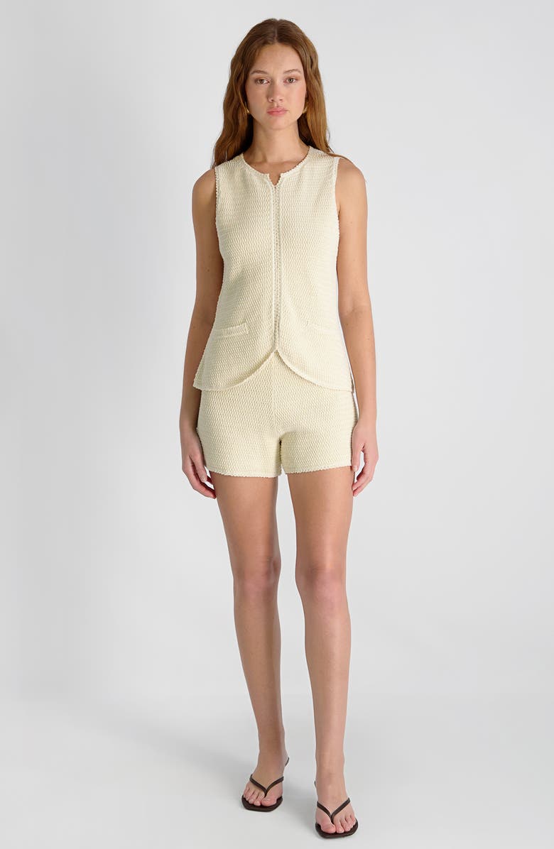 French Connection Mozart Open Stitch Shorts, Alternate, color, Ecru