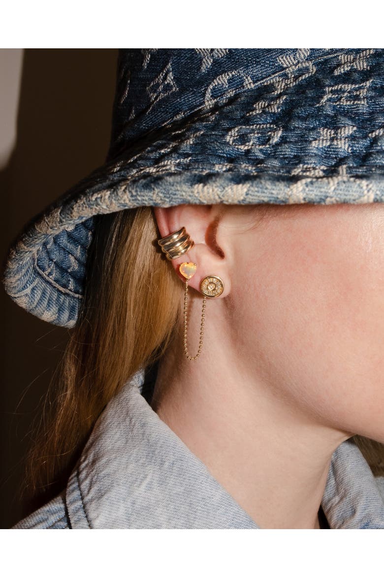 SUN POWERS Ear Cuff, Alternate, color, Silver