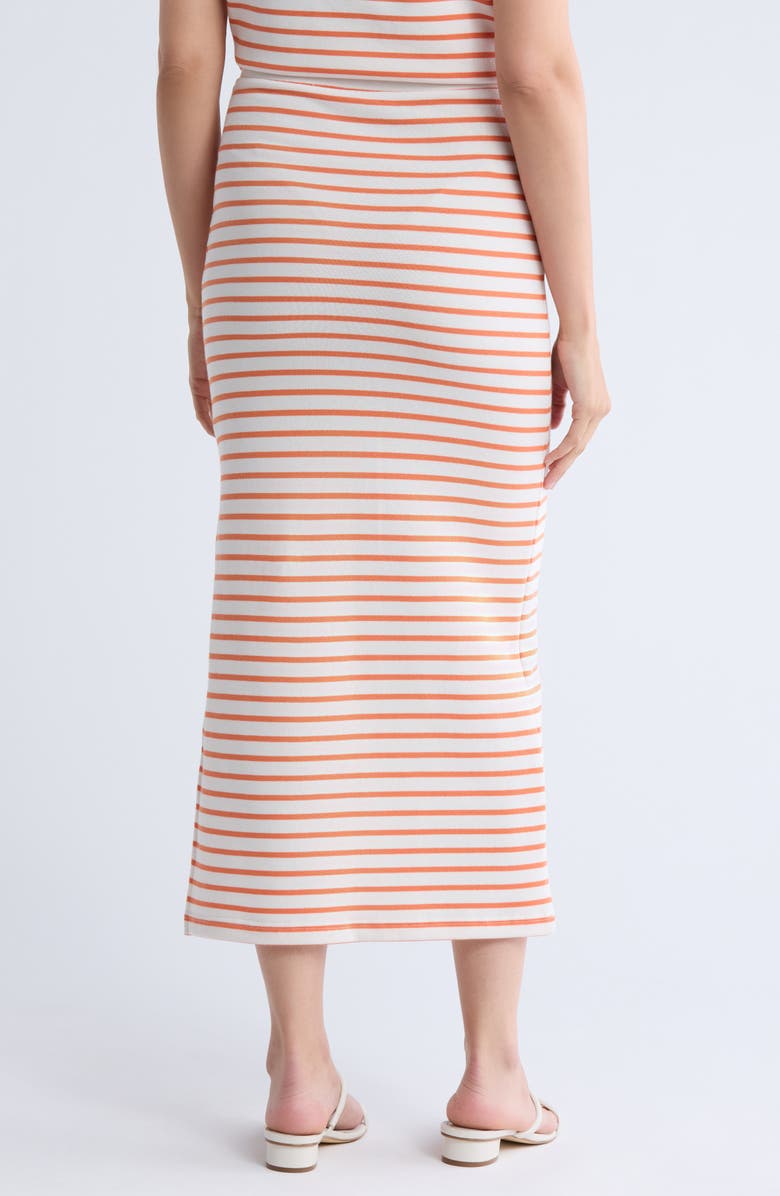 Splendid Royale Midi Skirt, Alternate, color, Persimmon Stripe
