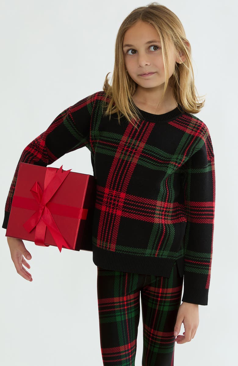 Beach Riot Kids' Callie Sweater, Alternate, color, Ribbon Plaid