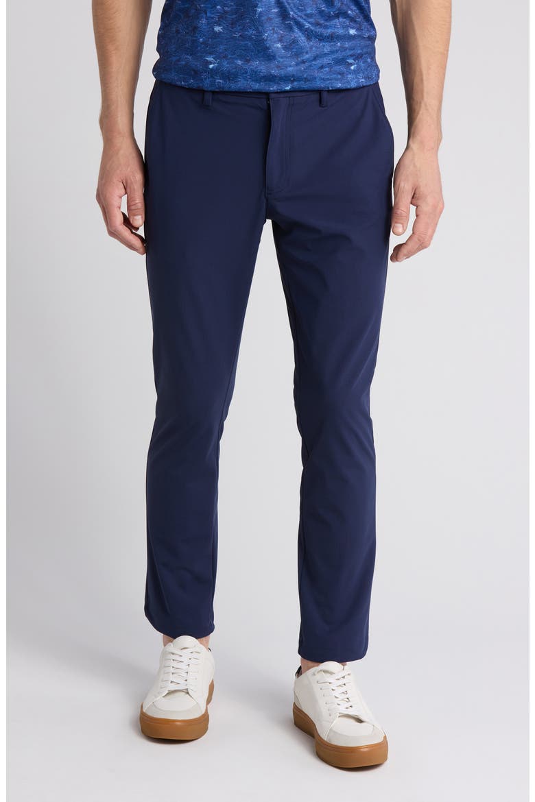 Warped Knit 5-Pocket Pants, Main, color, PEACOAT