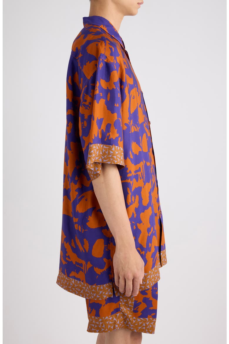 Cassidy Short Sleeve Button-Up Shirt, Alternate, color, ORANGE
